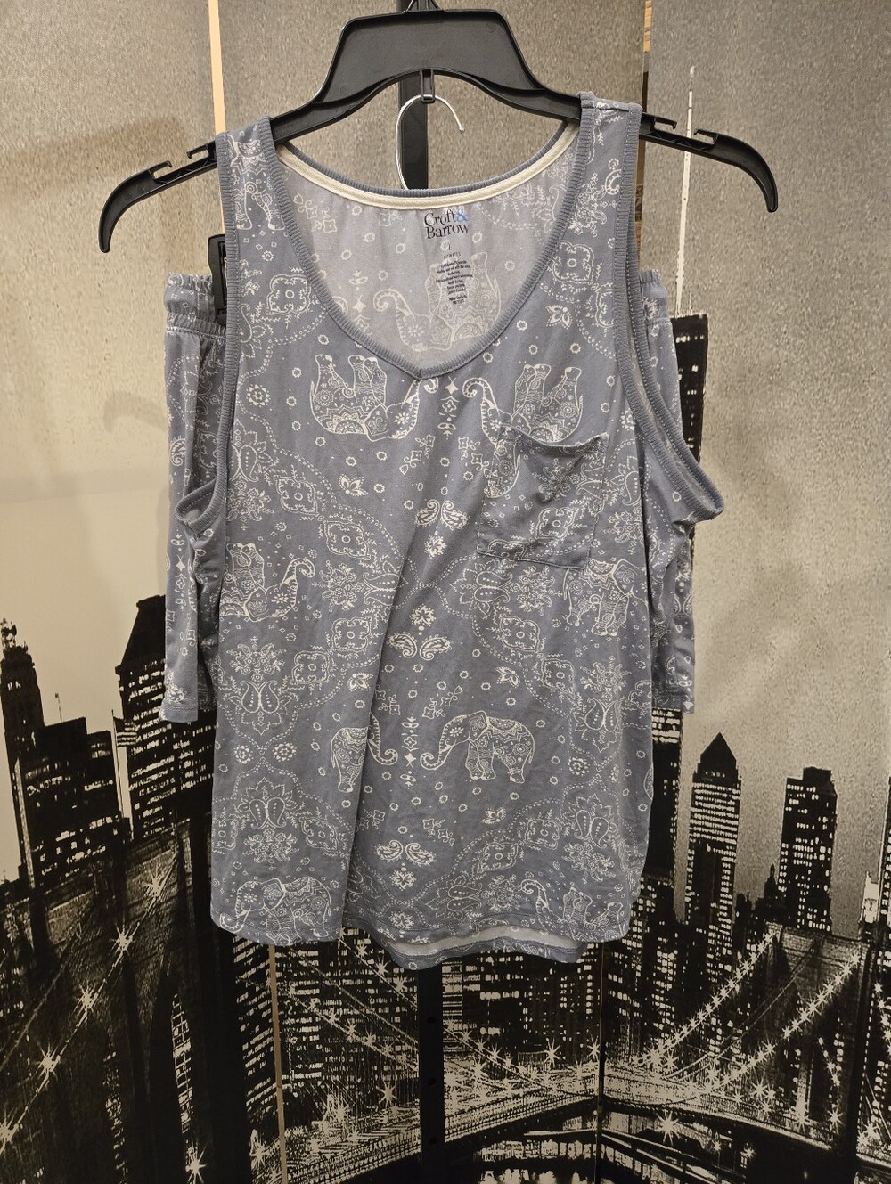Croft & Barrow Size L Pj Shorts Set